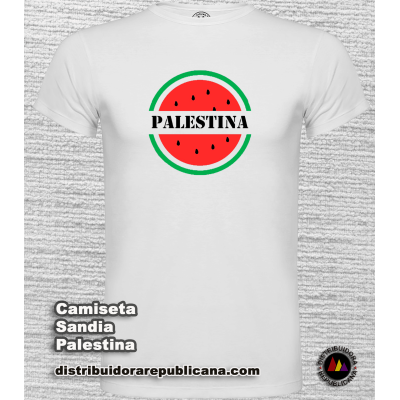 Camiseta Sandia Palestina (Color Blanco)