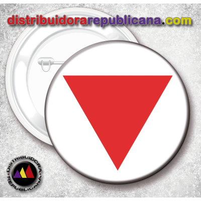 Chapa Triángulo Rojo Antifascista