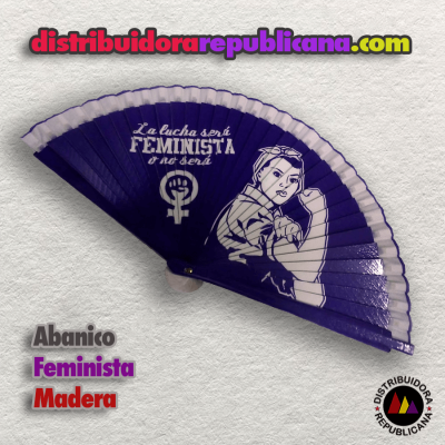 Abanico Feminista de Madera