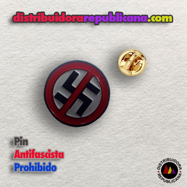 Pin Antifascista Prohibido