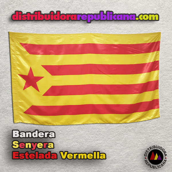 Bandera Senyera Catalana - Estelada Vermella