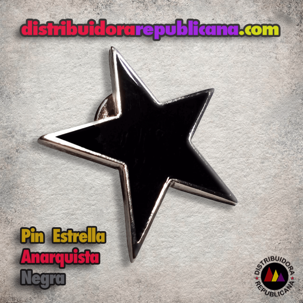 Pin Estrella Anarquista Negra