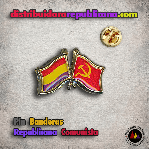 Pin Banderas Republicana y Comunista